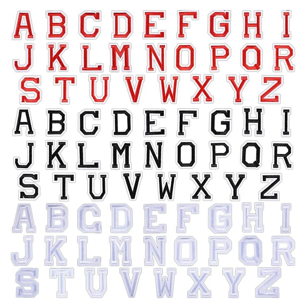 78 Pieces Iron On Letter Patches, Alphabet Applique Patches A-Z Letter Repair Patches For Hats, Shirts, Shoes,Jeans,Bags-A21R