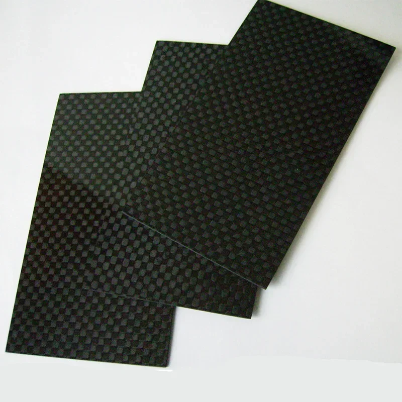 1pcs 100mmx250mm 3K High Hardness Carbon Fiber Sheets 100% Pure Carbon Panel Board 0.5mm-5mm Thickness Carbon Fiber Model Materi