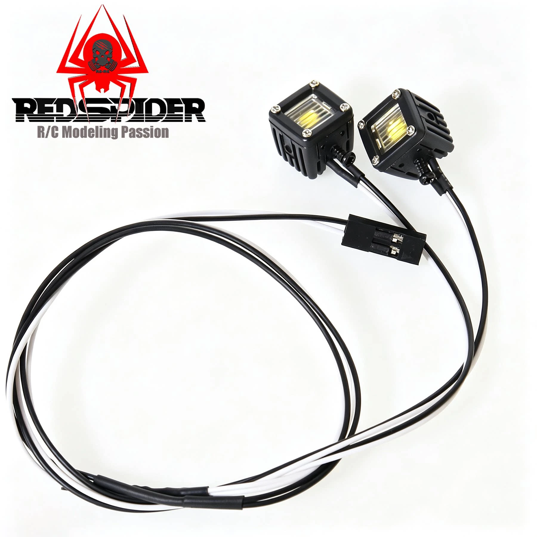 RC Car Hood Light LED Headlight, Simulation Engine Cover Lamp for 1/10 1/8 YK CROSSRC WLtoys Axial MJX FMS RC Crawler Truck Upgr