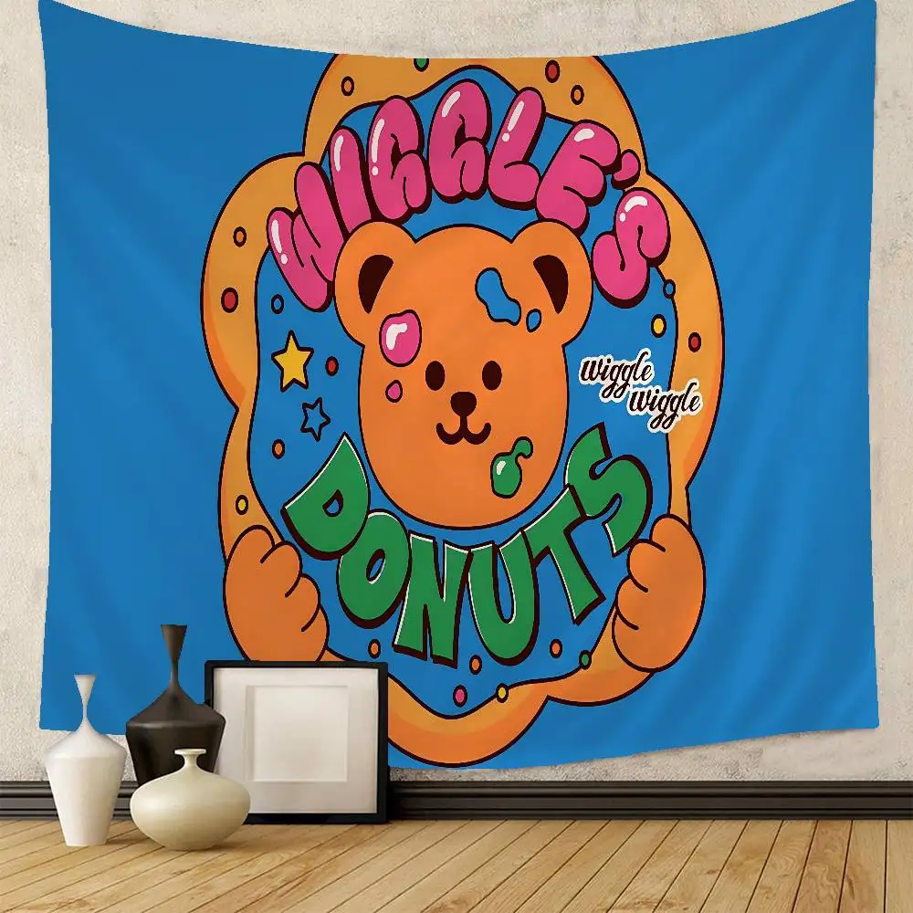 Popular LOGO W-Wiggle Printed Large Wall Tapestry Art Science Fiction Room Home Decor Decor Blanket