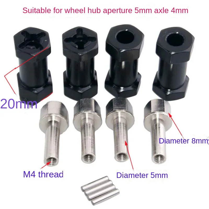 4pcs alluminio RC Car 12mm Hex Wheel Hub Drive adapter 15/20/25mm Extension combinatore accoppiatore per 1/10 RC Crawler Axial SCX10 D90