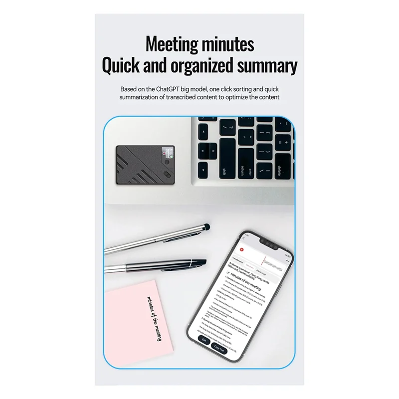 JABS-AI Voice Recorder GPT Intelligence Control APP Control Audio Mind Map Real Time Transcription/Summary Recording