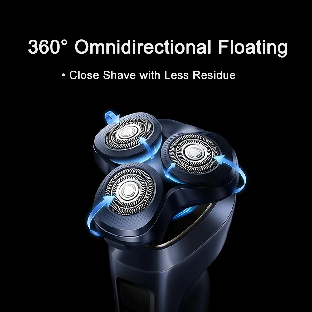 MIJIA Electric Shaver Pro – 360° Floating Head,Dual Ring Lock,Smart Color Display,IPX8 Wet & Dry,USB-C,Long Battery Razor