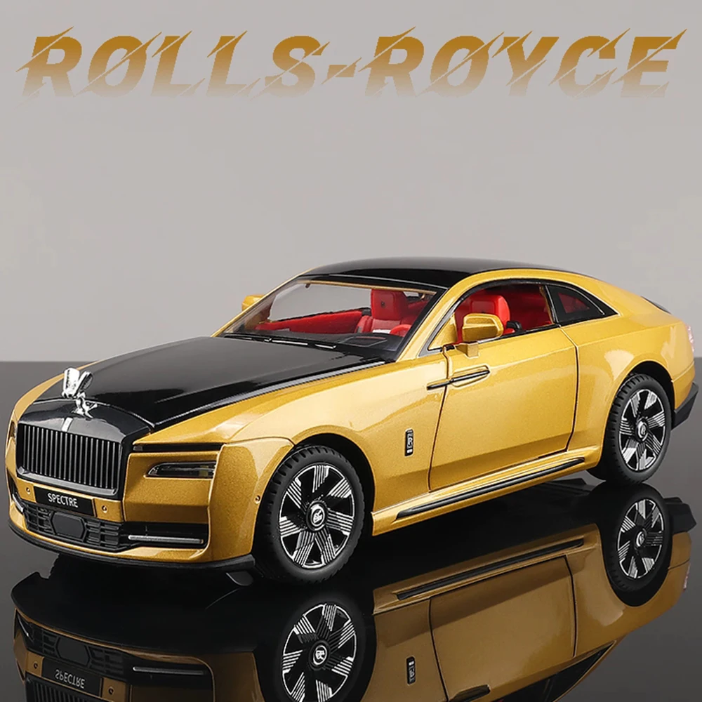 1:24 Rolls Royce Spectre Cullinan Phantom Toy Model Cars Light Music Wheel Shock Absorption Miniature Vehicle Toddler Kids Gifts