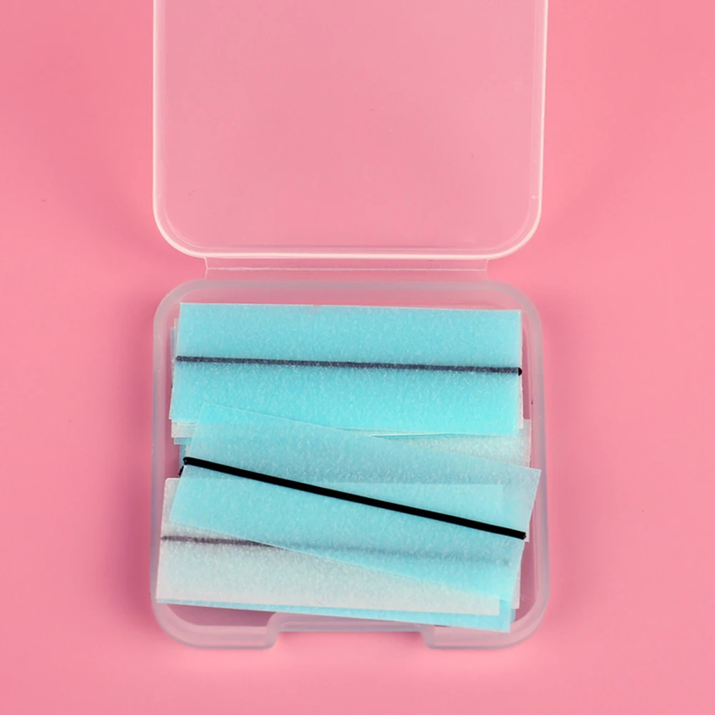 

20 Self Adhesive Eyelash Strips Blue Base Box No Glue Mess False Lashes eyelash adhesive strips lash glue replacement