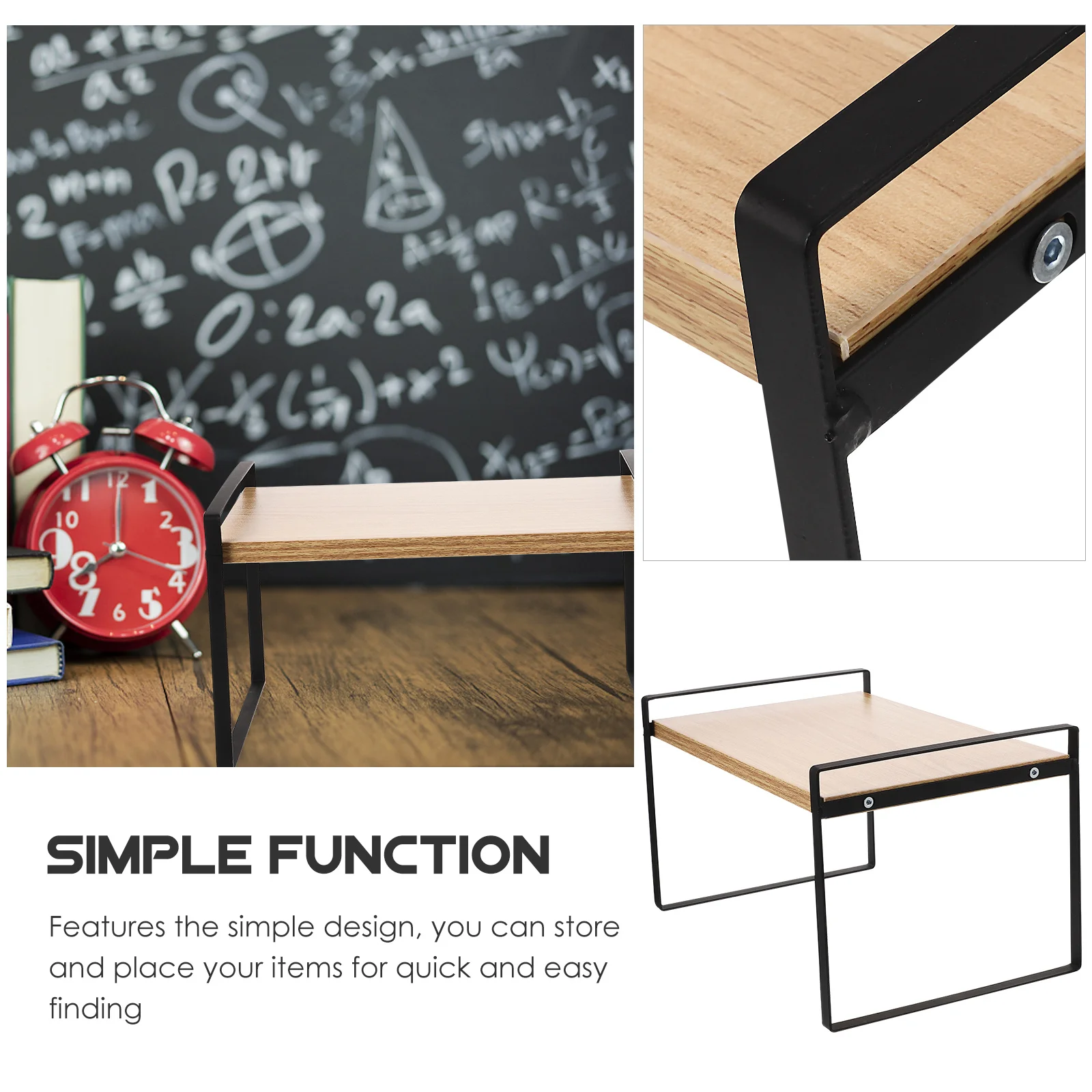 Iron Storage Shelf Desktop Organizer Shelf Simple Design Sturdy Multifunctional Rack For Office Home Study Room Book