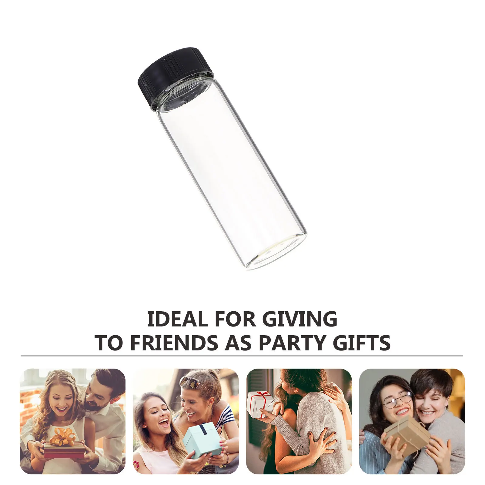 

30Pcs Glass Bottles High-Grade Transparent Screw Mouth for Laboratory Sample Storage Chemical Reagent Bottles Durable Practical