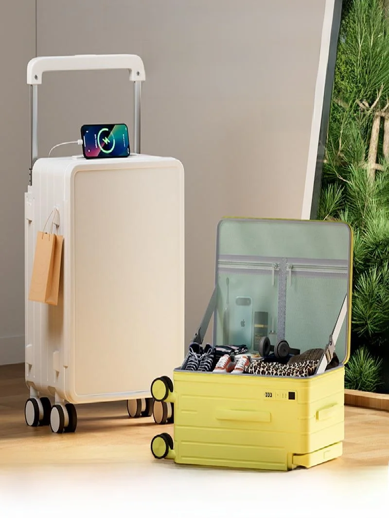 large-capacity-luggage-bag-with-wide-handle-deep-storage-design-silent-universal-wheels-side-opening-cover-travel-suitcase