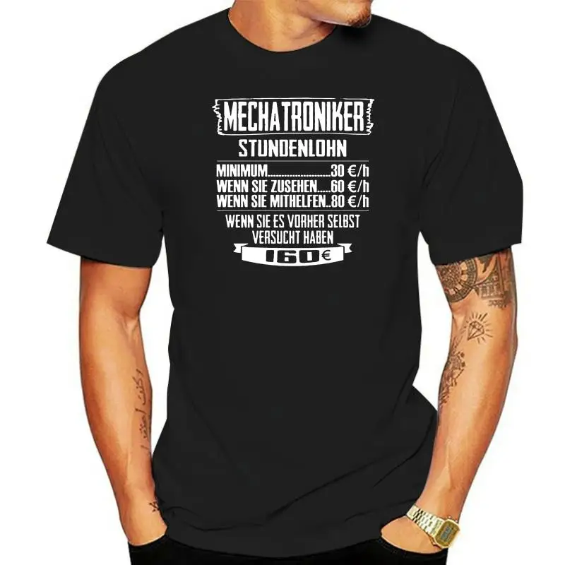 Stundenlohn Mechatroniker T-Shirt Handwerker Bauarbeiter Lustig Geschenk Spruch