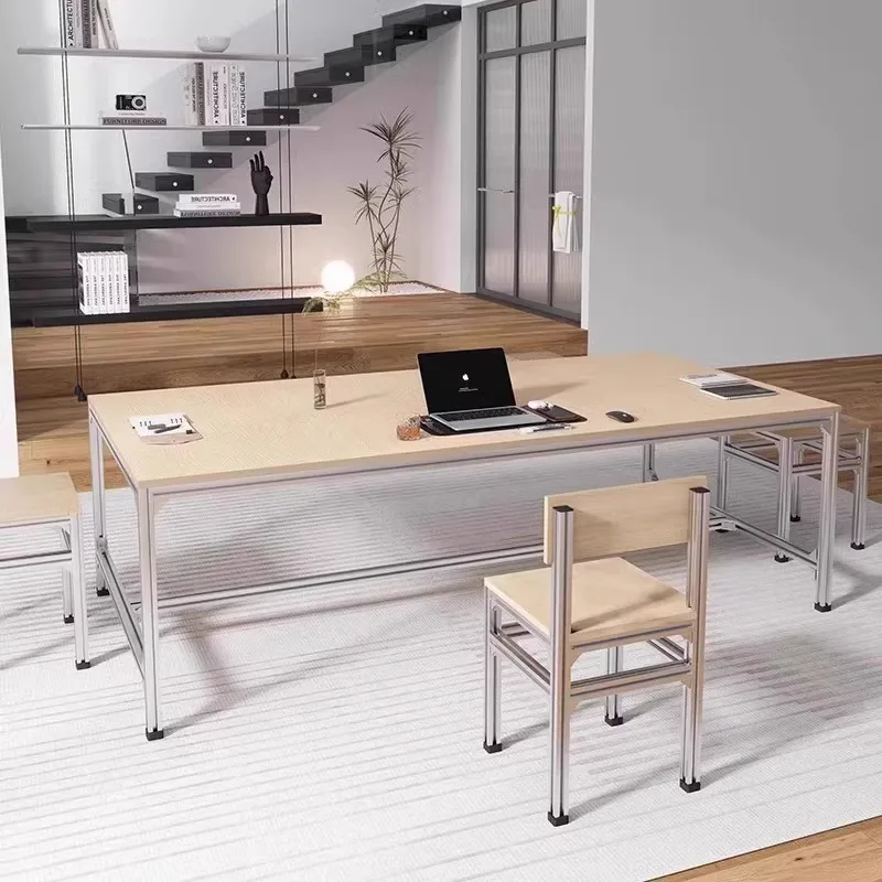 conference table Aluminum profile negotiation  Ocean board  Long  Desk Computer table Studio table and chairs