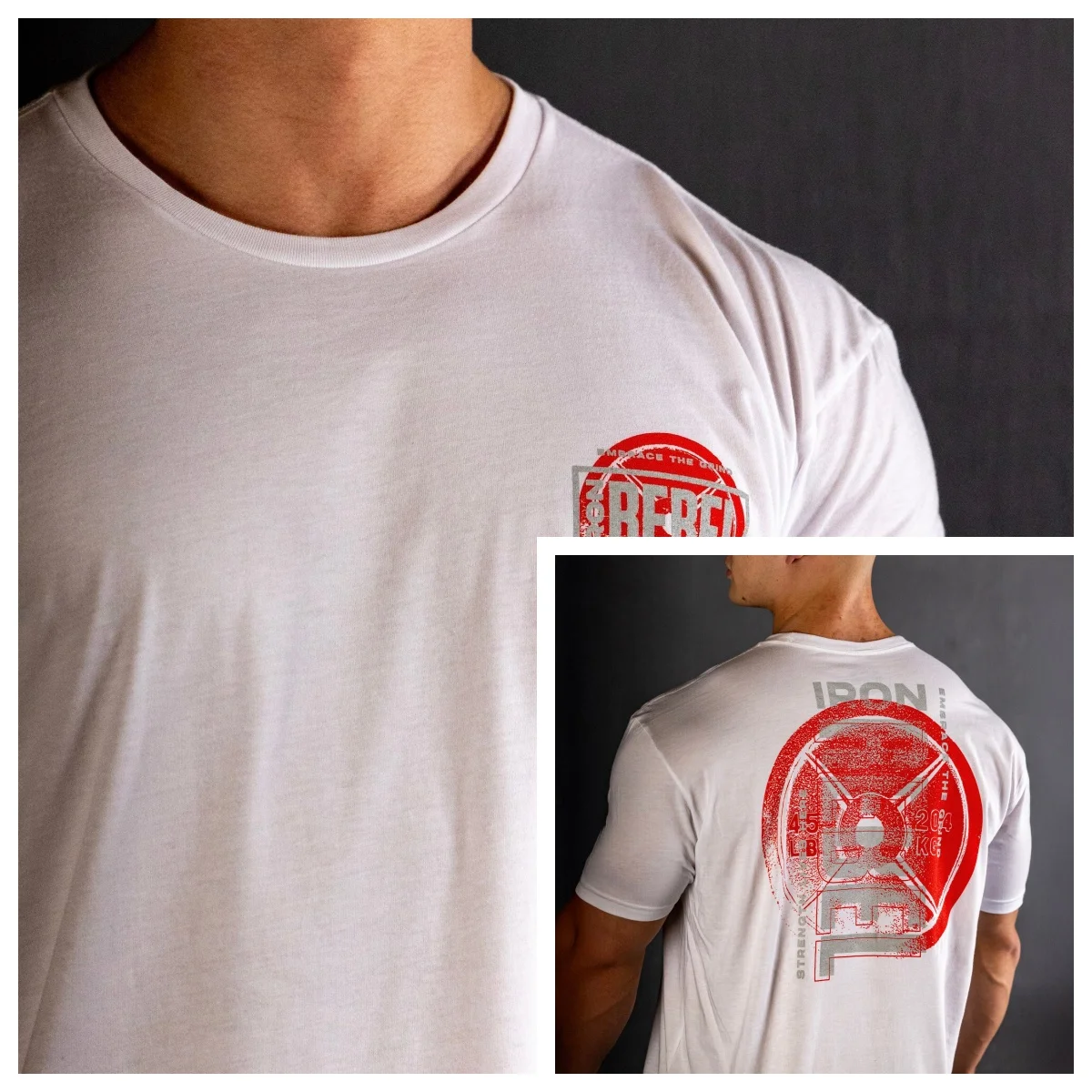 New Kilo Tee (White) Premium Fitted Gym T-Shirt _ Perfect for Bodybuilders & Powerlifters