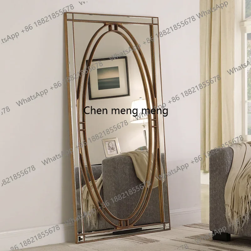 

F150 Luxury, full body, European-style full-length mirror, living room wall hanging floor, creative home decoration mirror