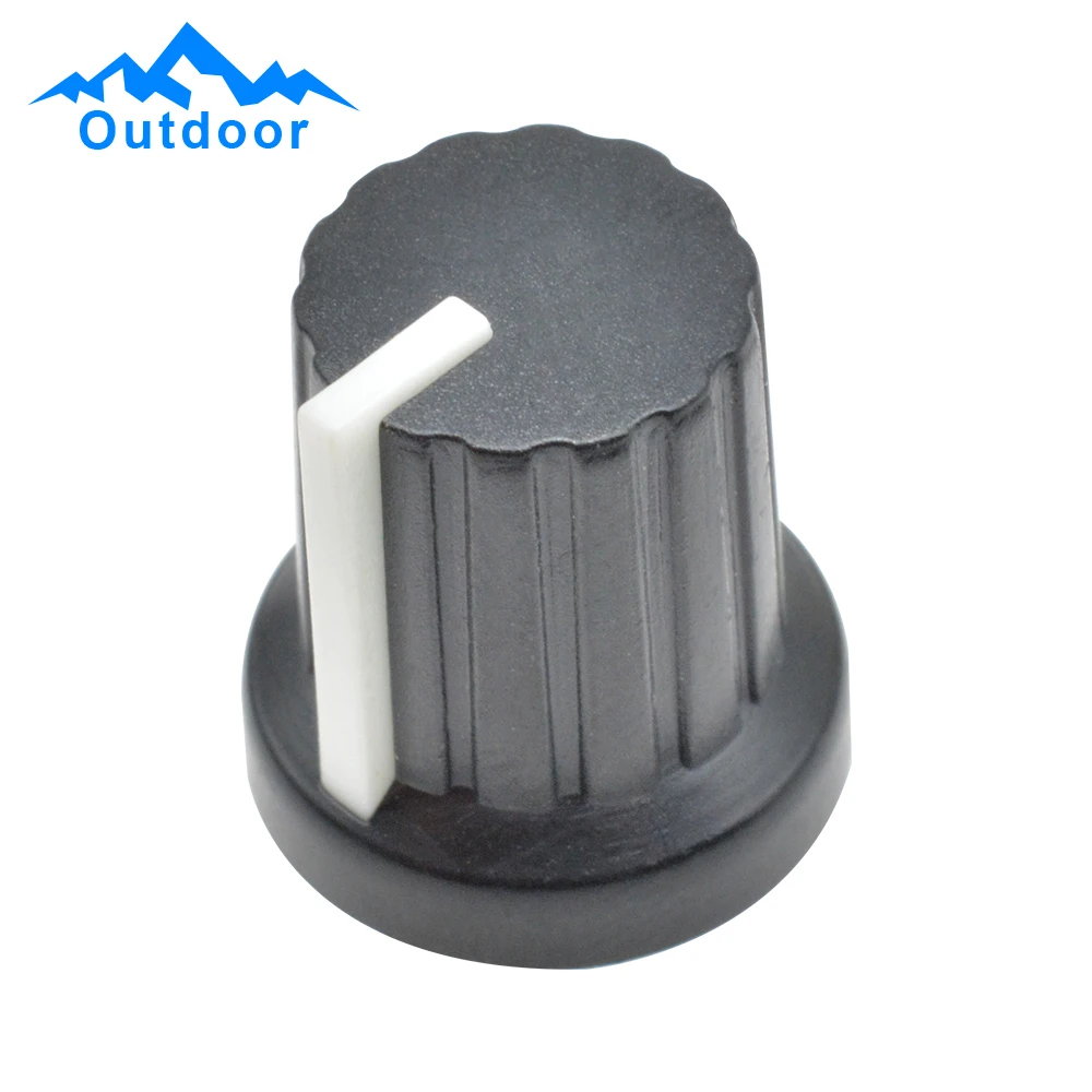 100PCS WH148 Potentiometer Knob Cap Potentiometer Control Knob Insert Shaft Plastic Potentiometer Volume Control Rotary Knob