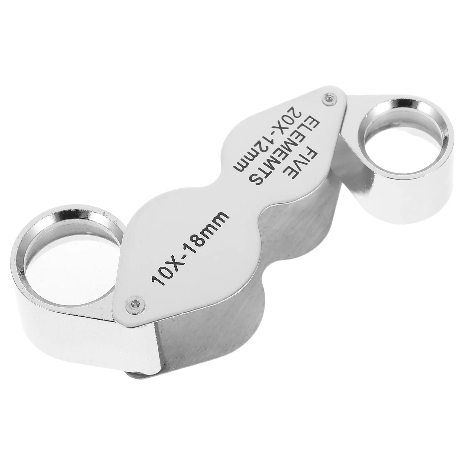 

Dual Lens Pocket Jewelry Loupe 10x 20x Foldable Metal Magnifier for Gems Diamonds Watches Coins Jewelry Repair Magnifying Glass