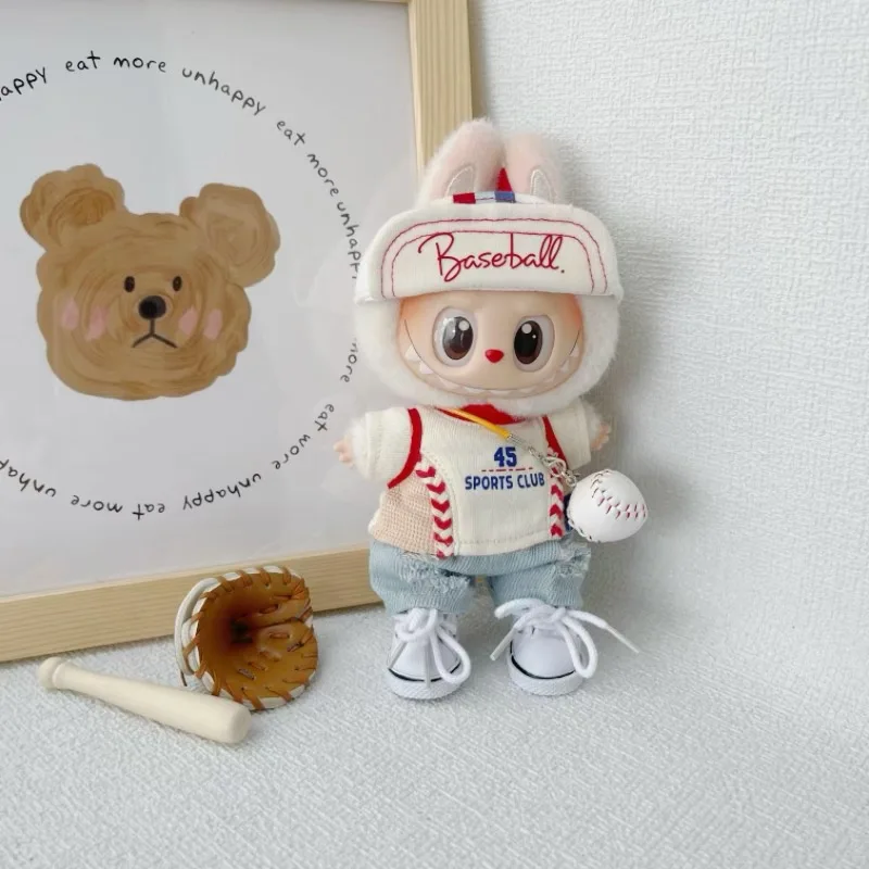 Baby clothes only] LabubuBU clothes pendant LABUBU handsome baseball uniform casual fashion sports suit doll clothes ob11 dolls