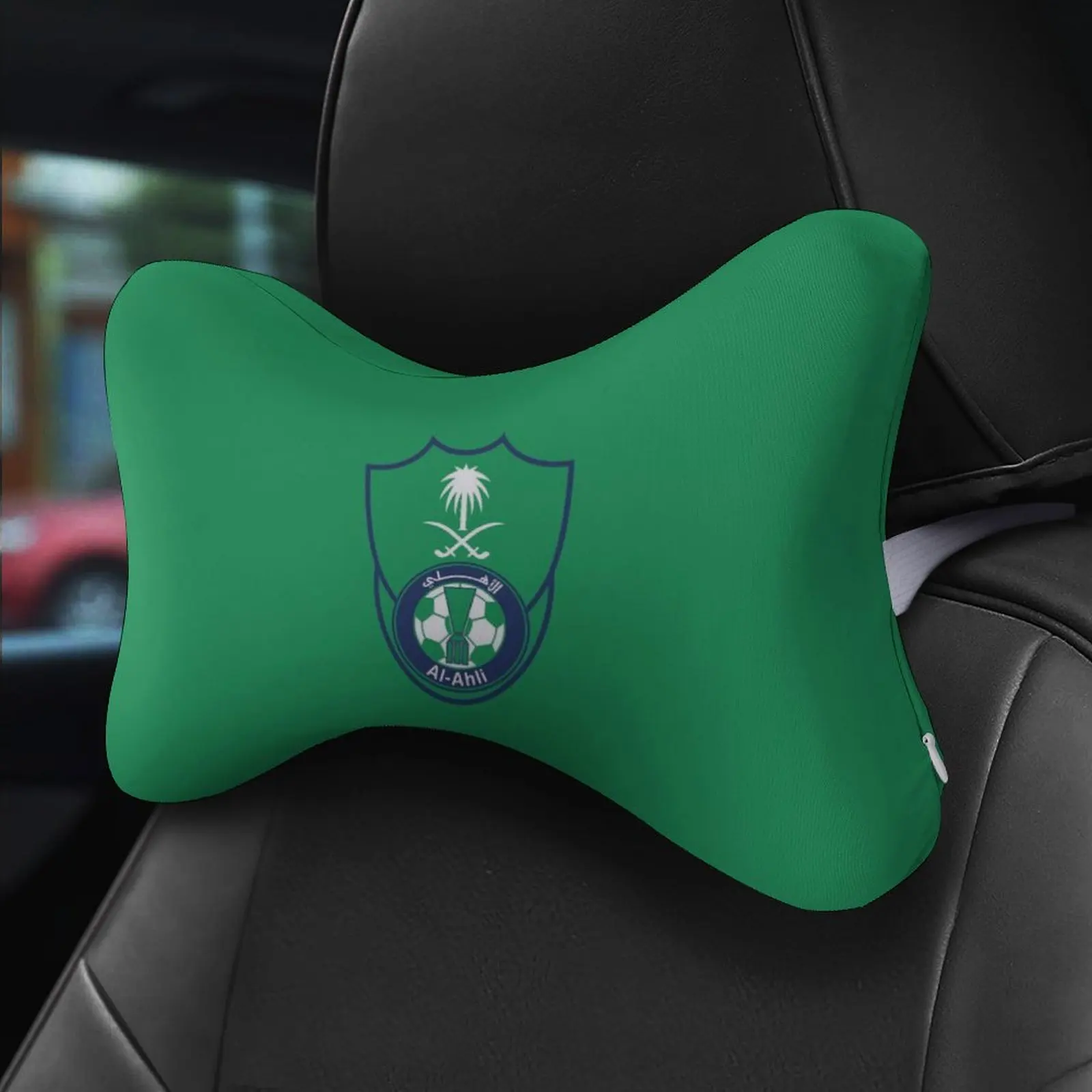 

Al-Ahli Club FC Decoration Car Neck Pillow Memory Foam Seat Headrest Pillow Rest Travel Cute Gifts Vertebra Relax Saudi Arabia