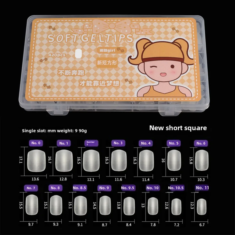 Durable Ultra Short Matte Nail Tips Waterdrop Almond Shape No Trace Artificial Nails Thin Seamless Nail Stickers