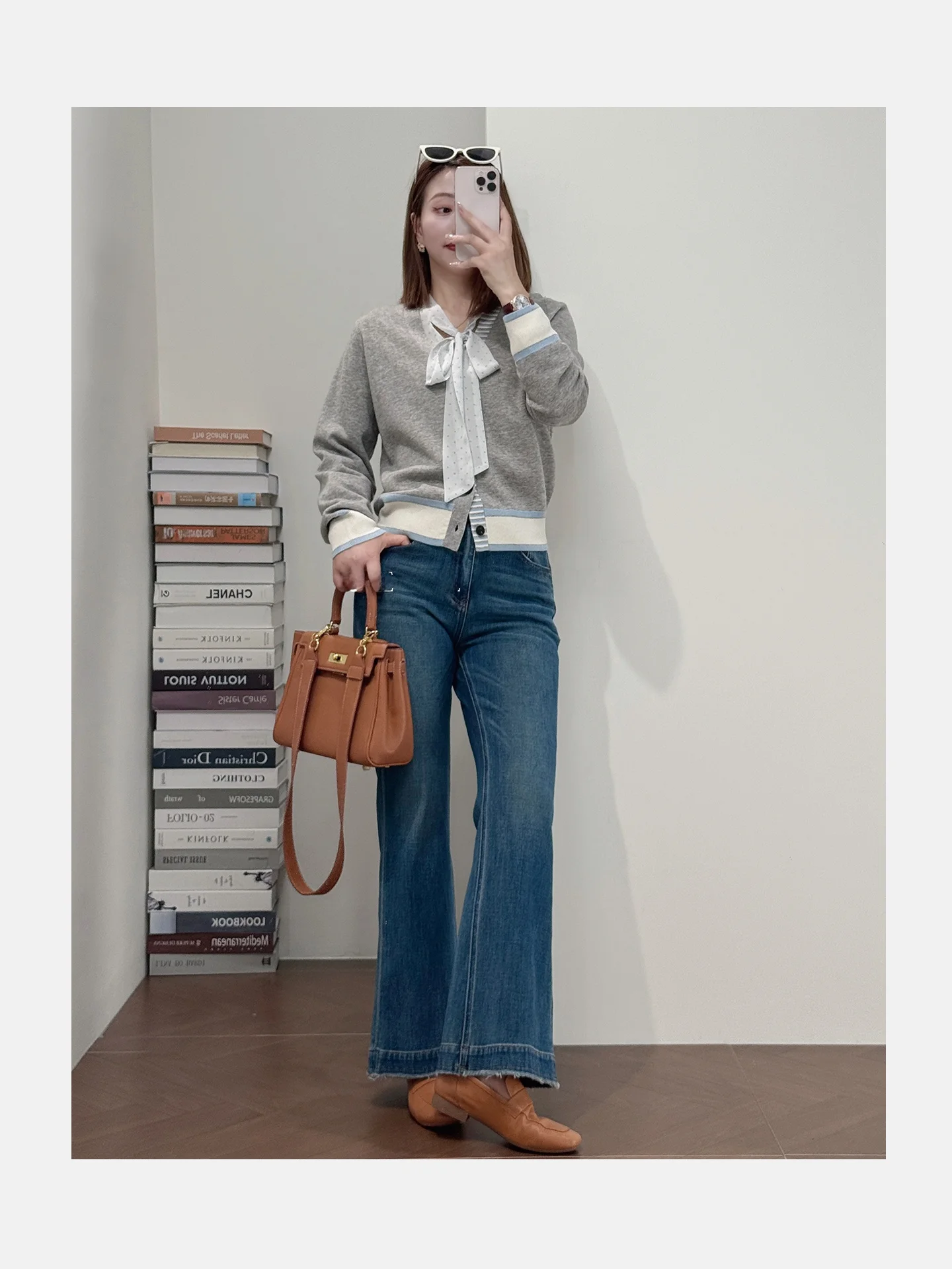 

Ультра-текстурированный вязаный кардиган с V-образным вырезом из шерсти, 6-игольный, с четырьмя плоскими иглами, с защитой от катышков, осенне-зимний, женский