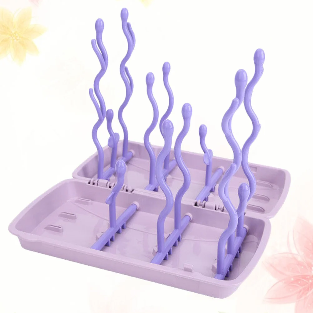 

1Pcs Baby Bottle Drying Rack Foldable PP Bottle Dryer Drainer for Toddler Sippy Cups Pacifiers Accessories Holder