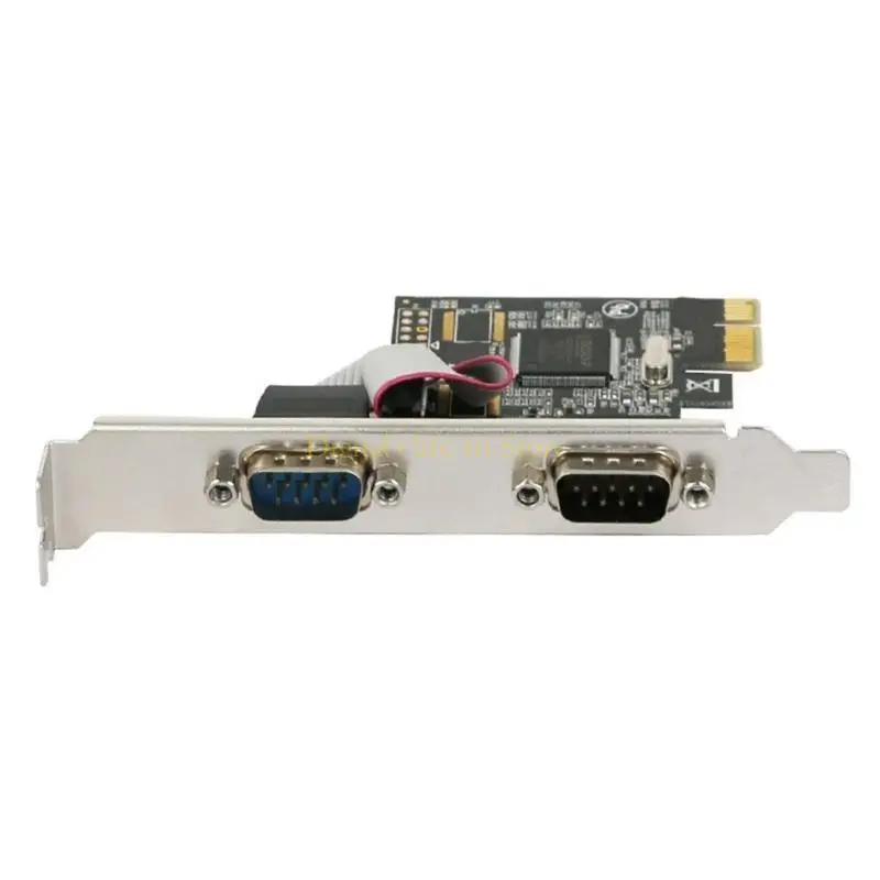 

E06D Serial Card PCIe Serial RS232 2 Порная карта адаптерной адаптерной карты PCIE x16 Расширение карта для настольного
