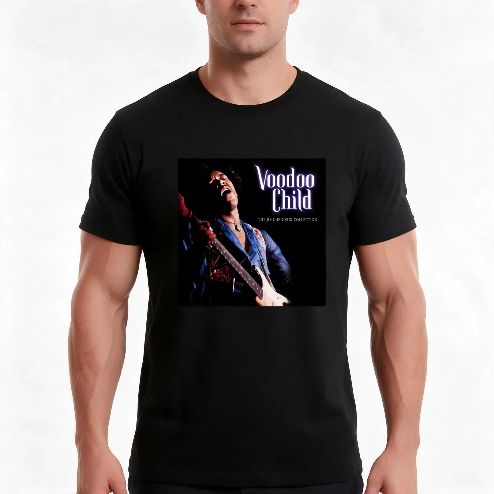 Jímí Héndrix Voodoo Child The Jimi Collection Album Cover T-Shirt, Summer Casual Cotton Tee, Oversized Streetwear Tops