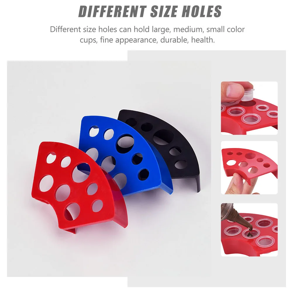 

12Pcs Fan Shaped Pigment Cup Stand Sturdy Color Mixing Holder Efficient Tattoo Ink Organization Tool Suitable for Professional