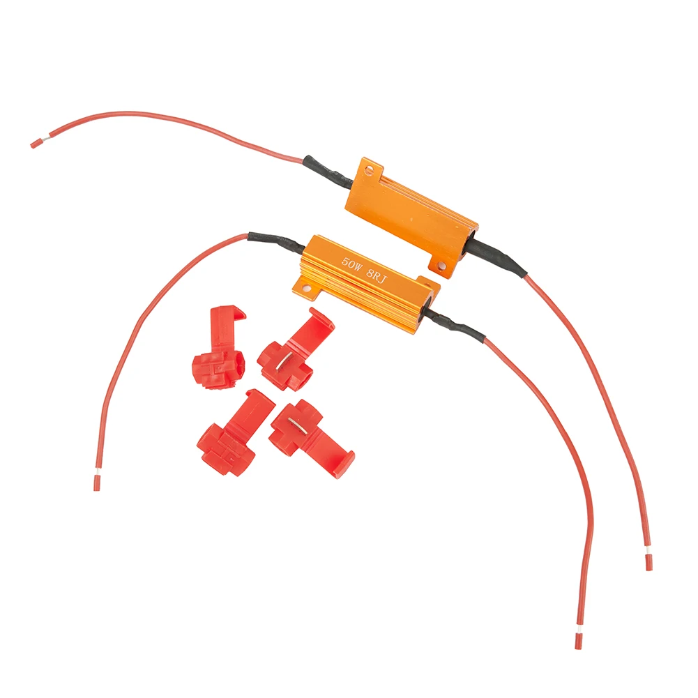 Car LED Load Resistors T-taps Kit New Parts Sale Useful Excellent Heat Dissipation Blinking Tool Turn Signal 50W