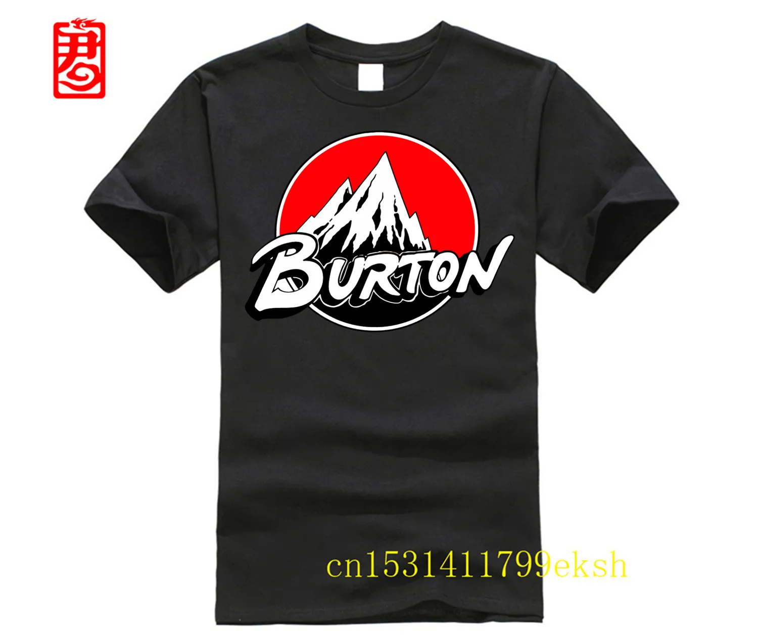 Red Burton Logo Arrow Snowboards T Shirt Cartoon Tee Shirt Homme Top Tees Men Cool 2023