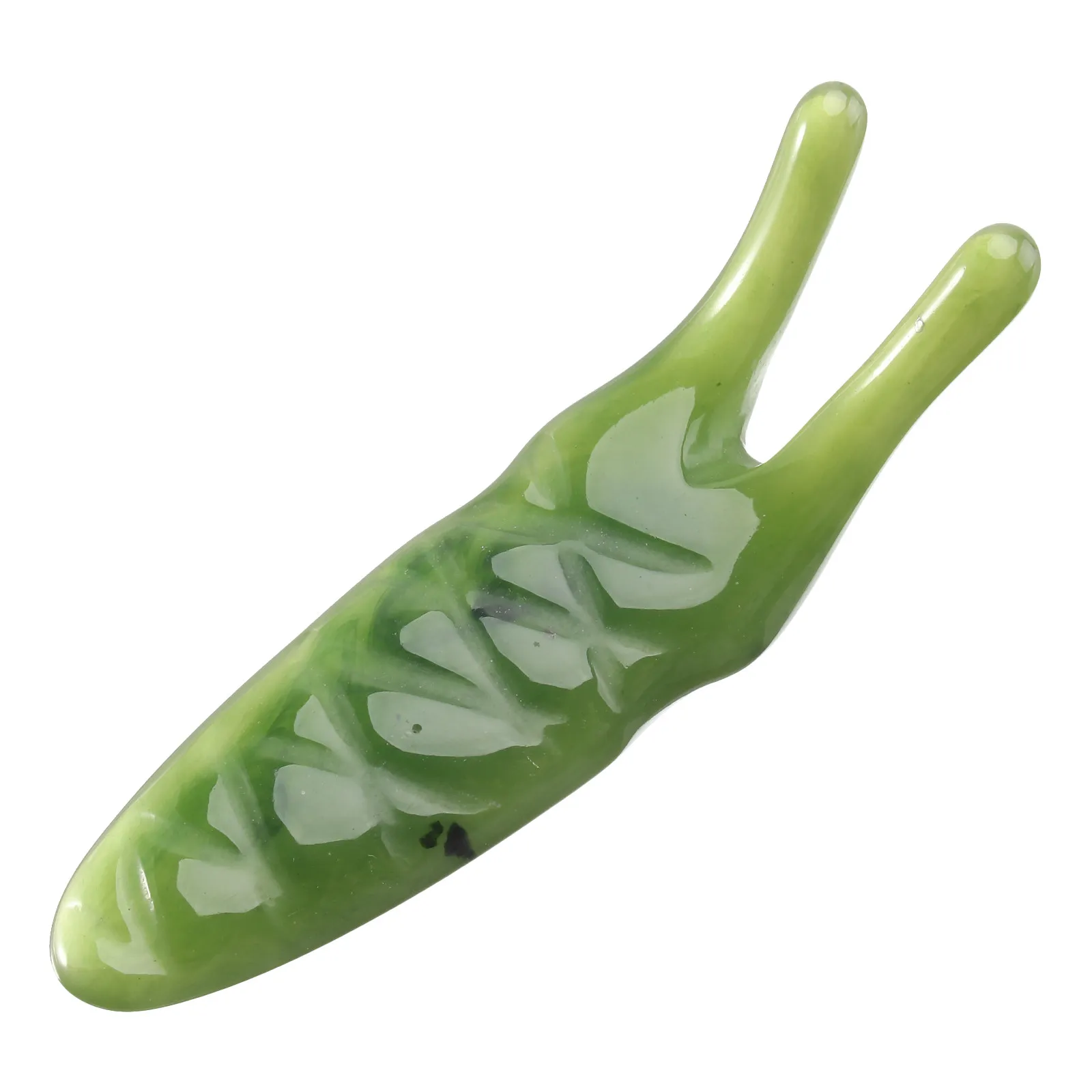 1Pcs Natural Resin Nose Massager Two Pronged Facial Scraper for Nose and Body Massage Enhances Blood Circulation and Complexion