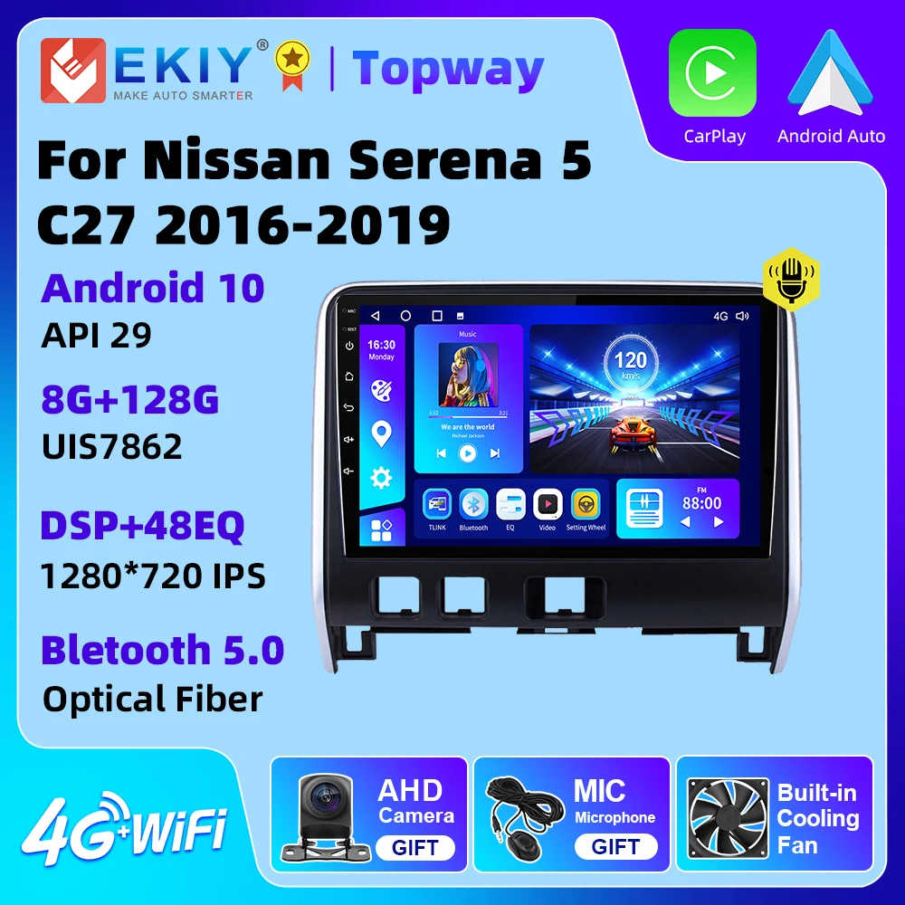 

EKIY Car Radio Android For Nissan Serena 5 2016 2017 2018 2019 Car Multimedia Player Navigation GPS DSP Stereo 2 Din No DVD