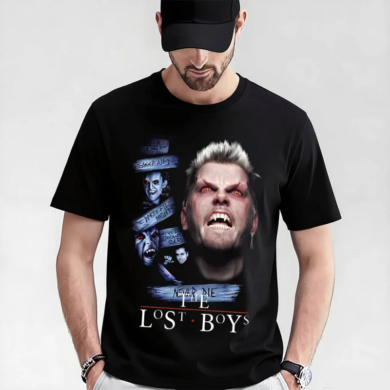 

It's fun to be a Vampire Horror Movie The Lost Boys Scary Gift T-shirts Santa Carla Boys Graphic Clothes All size Tops S-6XL