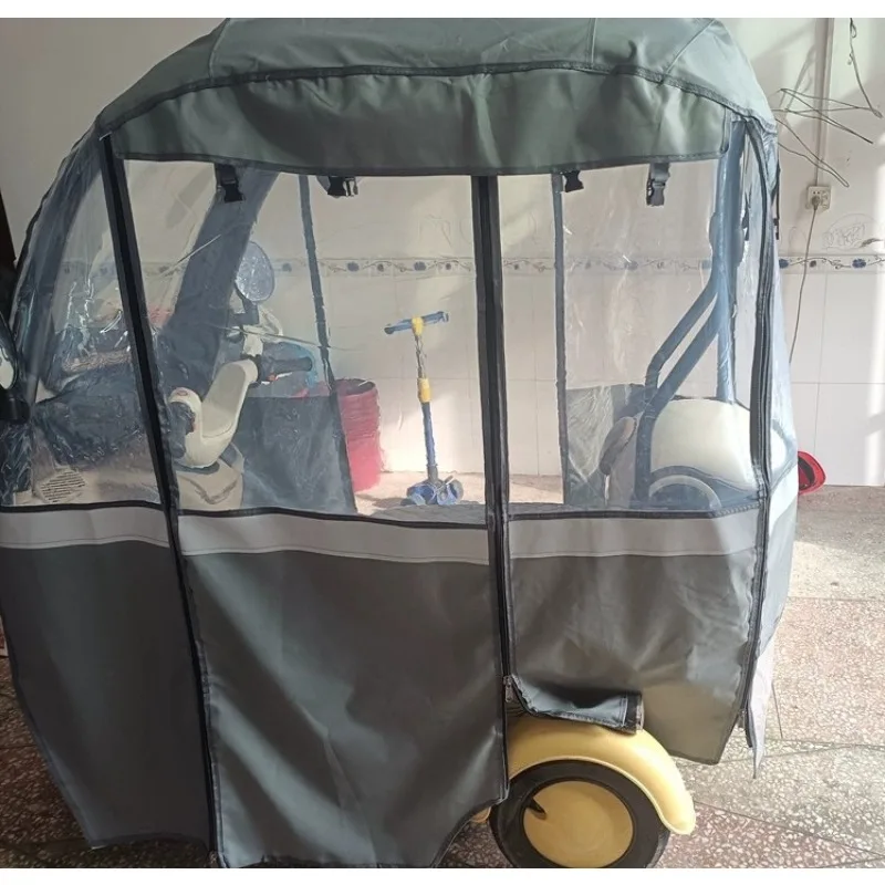 Rain Curtain Shed,excluding Tricycle， Electric Tricycle Integrated Shed, Thickened Surrounding Curtain Thermal Cover 1pcs