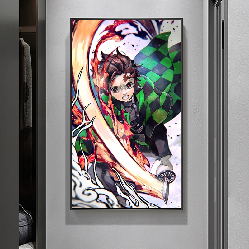 Demon Slayer Kanroji Mitsuri Kochou Shinobu Canvas Wall Painting Home Decor Anime Poster Print Picture Art Room Decoration