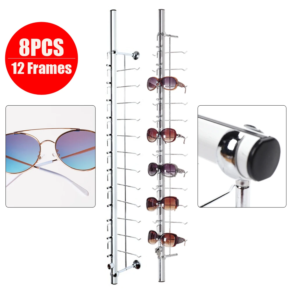 Imagem -02 - Alumínio Óculos Display Rod Sunglass Bloqueável 12 Quadros 11 m Pcs