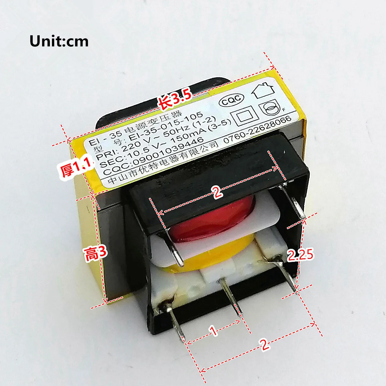 1pc Pressure Cooker EI Power Transformer AC 220V 50Hz 10.5V, 150mA Rice Cooker Magnetic Core EI35-015-105 Open Frame Type