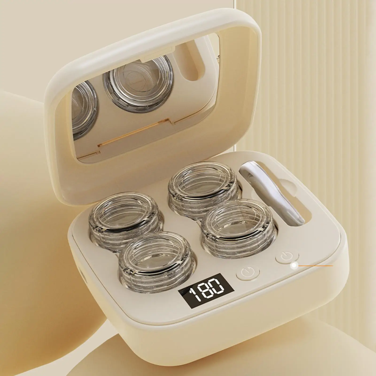 Rechargable Ultrasonic Contact Lens Cleaner High Frequency Vibration Contact Lens Cleaning Case Beauty Pupil Cleaning Container