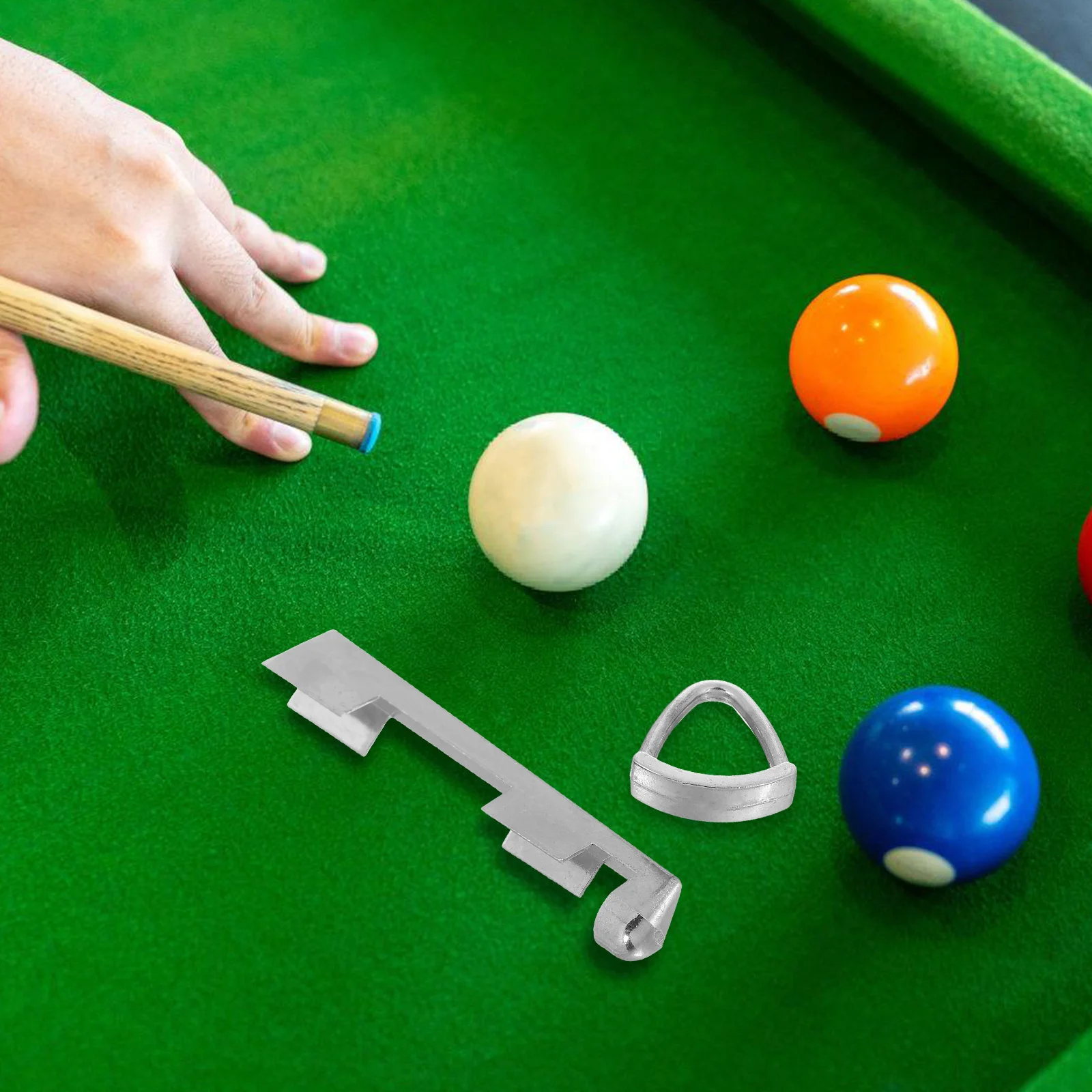 

Pool Cue Repair Tools Billiard Tip Repairer Snooker Head Handling Clamp Replacement Aluminum Professional Club Spare Parts