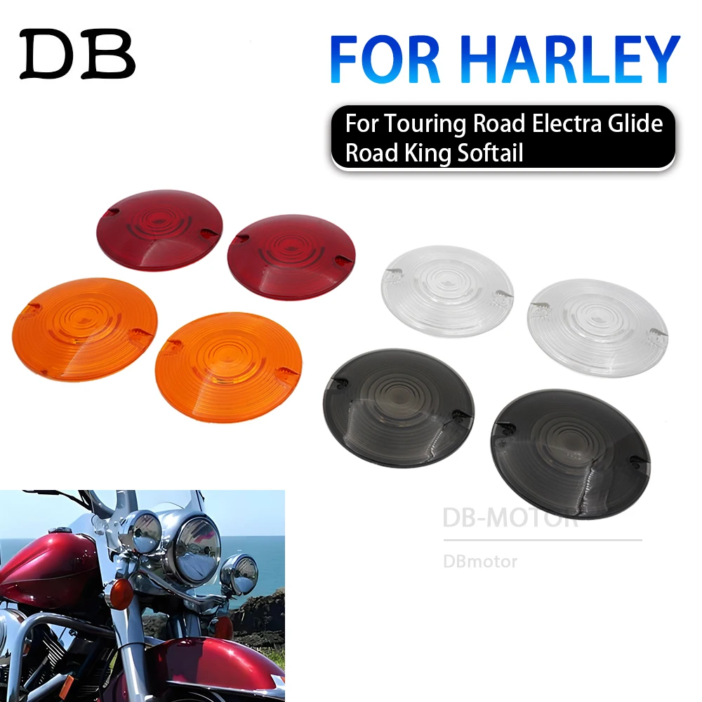 

Motorcycle Turn Signal Light Lens Cover Clear/Smoke/Amber For Harley Touring Electra Glide Ultra Glide Road Glide 1986 - 2014