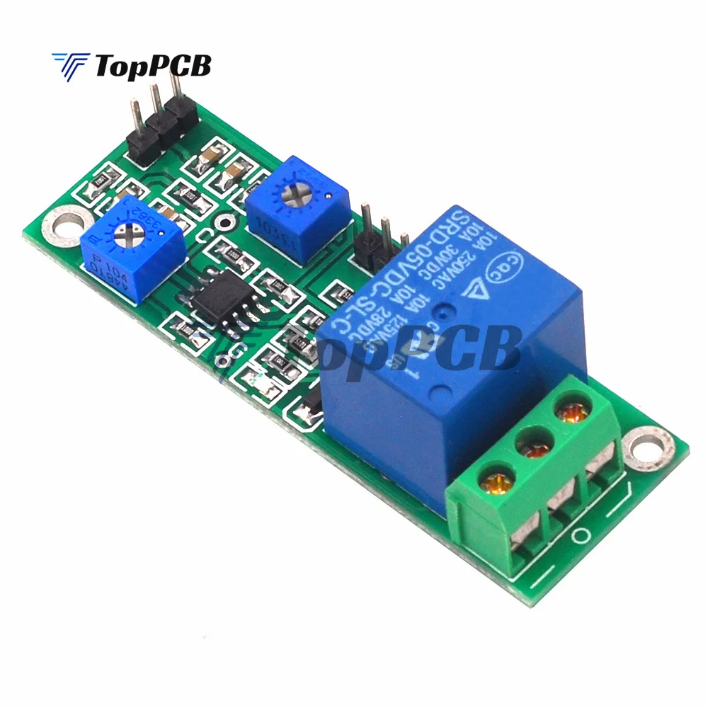 5V Hysteresis Voltage Comparator Module Threshold Adjustable High Level and Switch Dual Output Jitter Comparator Board