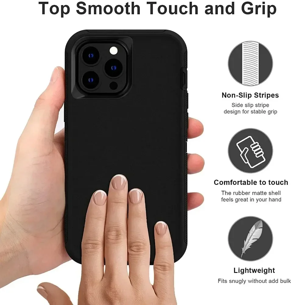 Rugged Armor OTT Handyhülle für iPhone 18 17 16 15 14 13 Pro Max, robuste PC+TPU-Schutzhülle, stoßfest, vollständiger Schutz. – Detail 5