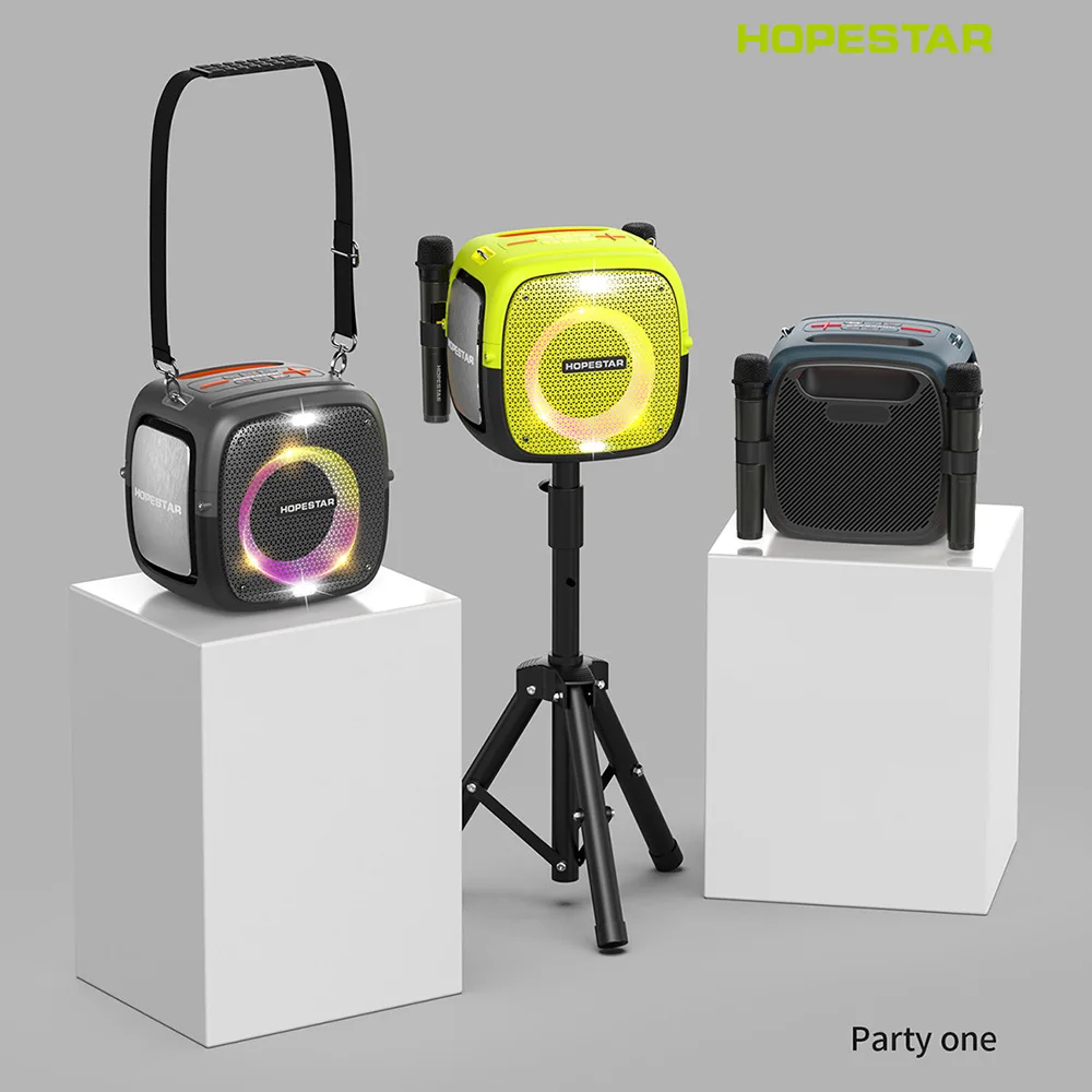 Original HOPESTAR PartyOne High Power 80W Bluetooth speaker Bass Wireless Microphone Karaoke Hifi Stereo Subwoofer Big Music box