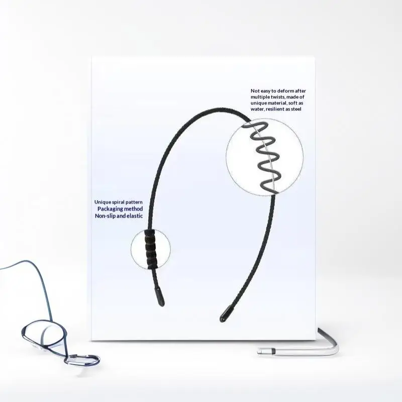 Ultradünnes, unsichtbares Stirnband, kein Einknicken, rutschfest, elastischer Haarreif, schmerzfreie Haarband-Heber für hohe Pferdeschwänze, schlankes Gesichtsdesign – Detail 9