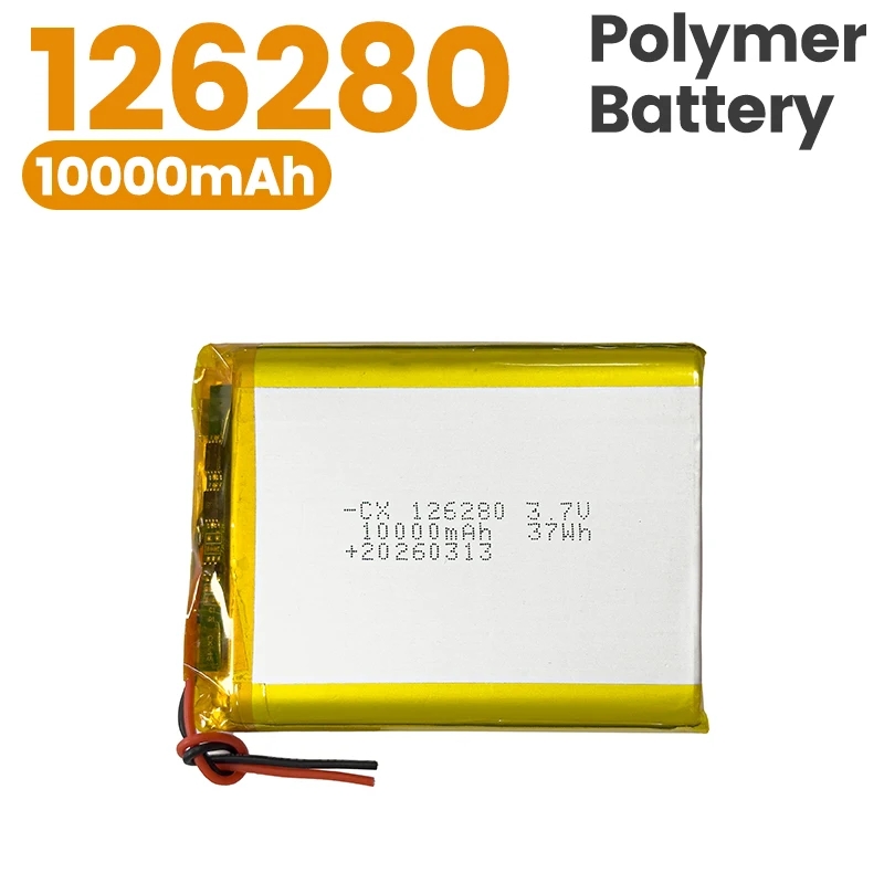 50Pcs 126280 3.6V Li-Polymer Battery Cell High Capacity for Magnetic Power Bank Portable Charger