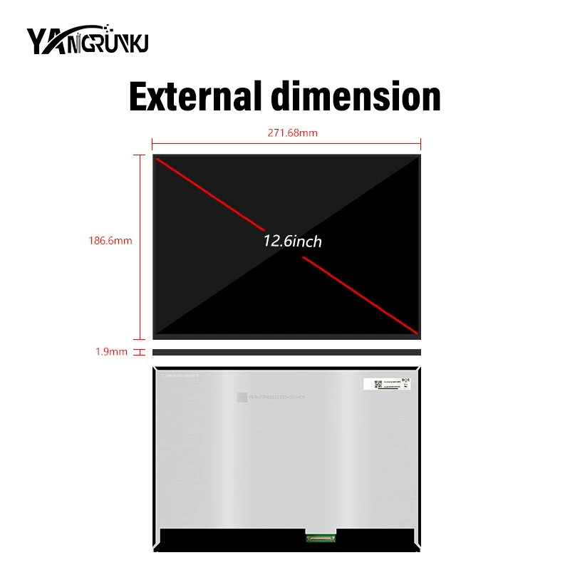 12.6 Inch 2160x1440 TV126WTM NW0 LCD 40pins with Type C HDMI Driver Board for PC Secondary Screen