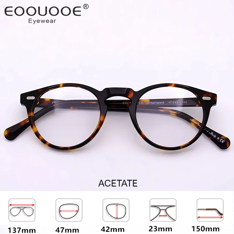 

Retro Vintage Round Gregory Peck Spectacle Myopia Glasses Optical Frame OV5186 Eyeglasses Frame Blue Light Oculos de grau