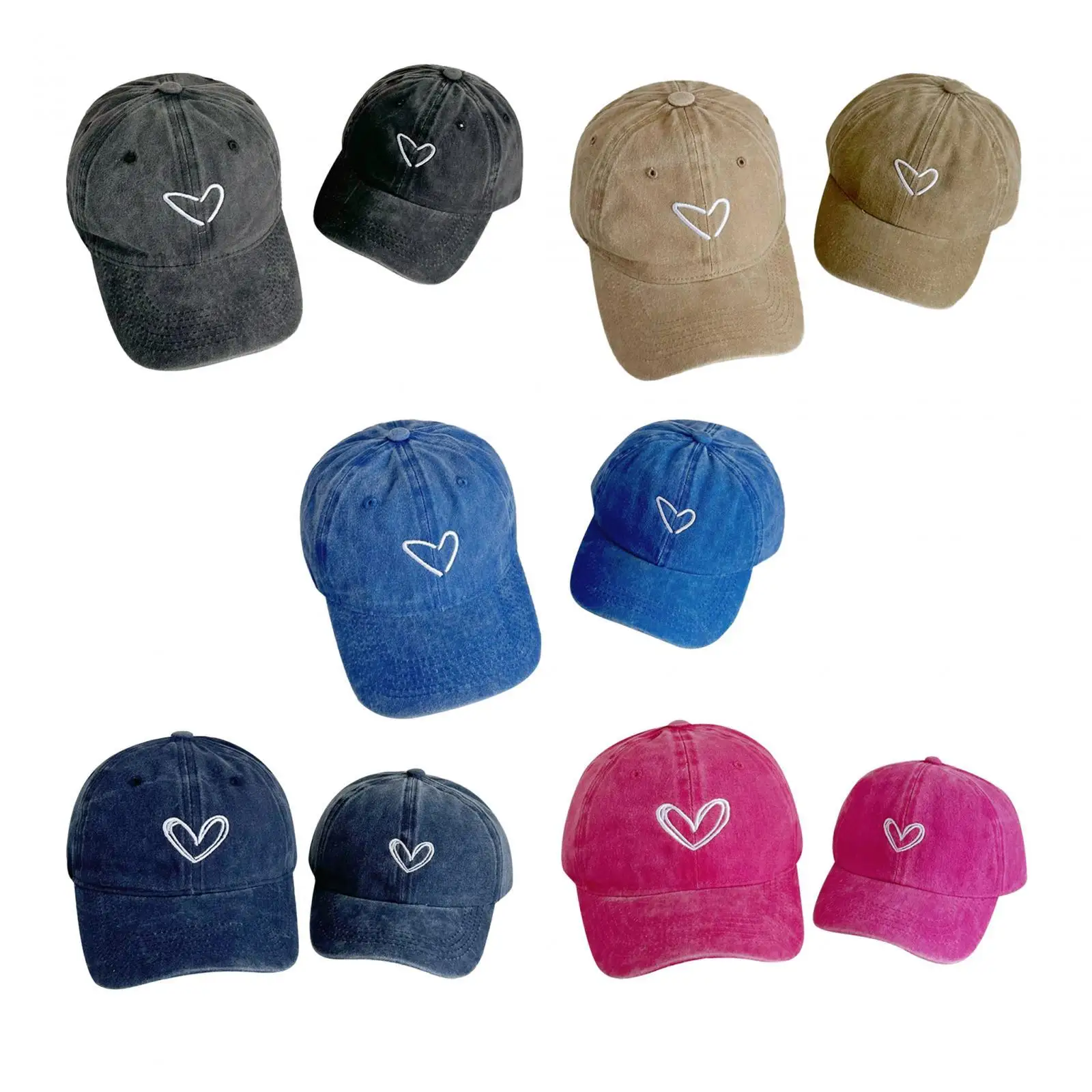 

Baseball Cap Birthday Gift Embroidered Heart Painter Cap Peaked Hat Summer Cap for Driving Fishing Activities Outside Girls