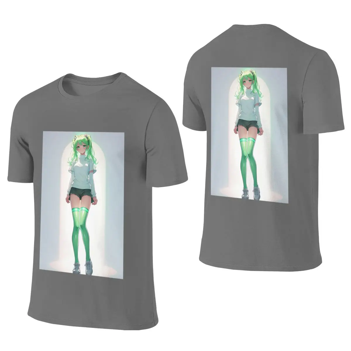 Proud Waifu Lover Japanese Fresh Reversible T-shirt Hong Kong Retro Reinforced Collar Basic Tee