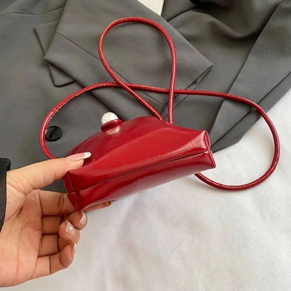New PU Leather Crossbody Phone Pouch Adjustable Strap Candy Color Cell Phone Bag Small Tear Resistant Shoulder Bag Shopping