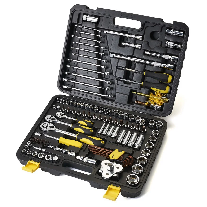 

216-Piece Car Repair Tool Set Comprehensive Coverage with Various Socket Wrenches Boxed in Hard Case for Easy Maintenance