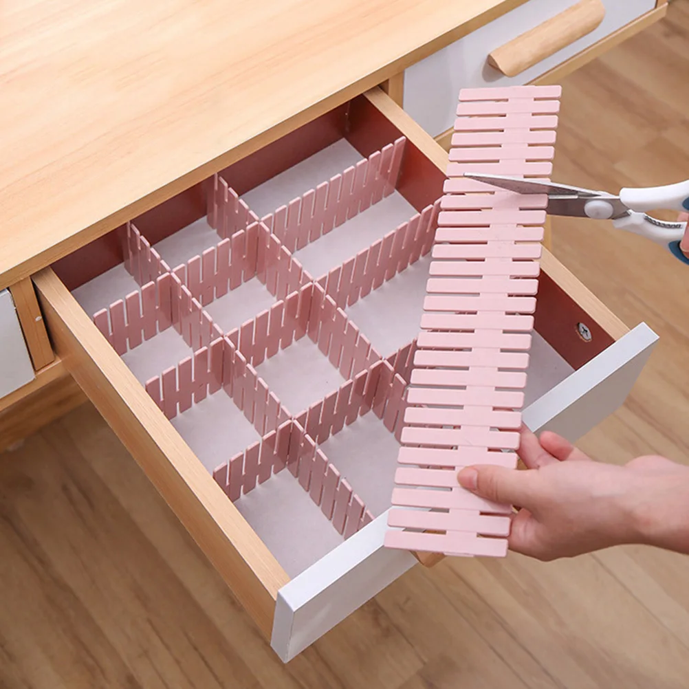

Plastic Drawer Divider Kitchen Corrosion Resistant DIY Free Combination Cut Splice Shelf Storage Organizer Clip Design Home